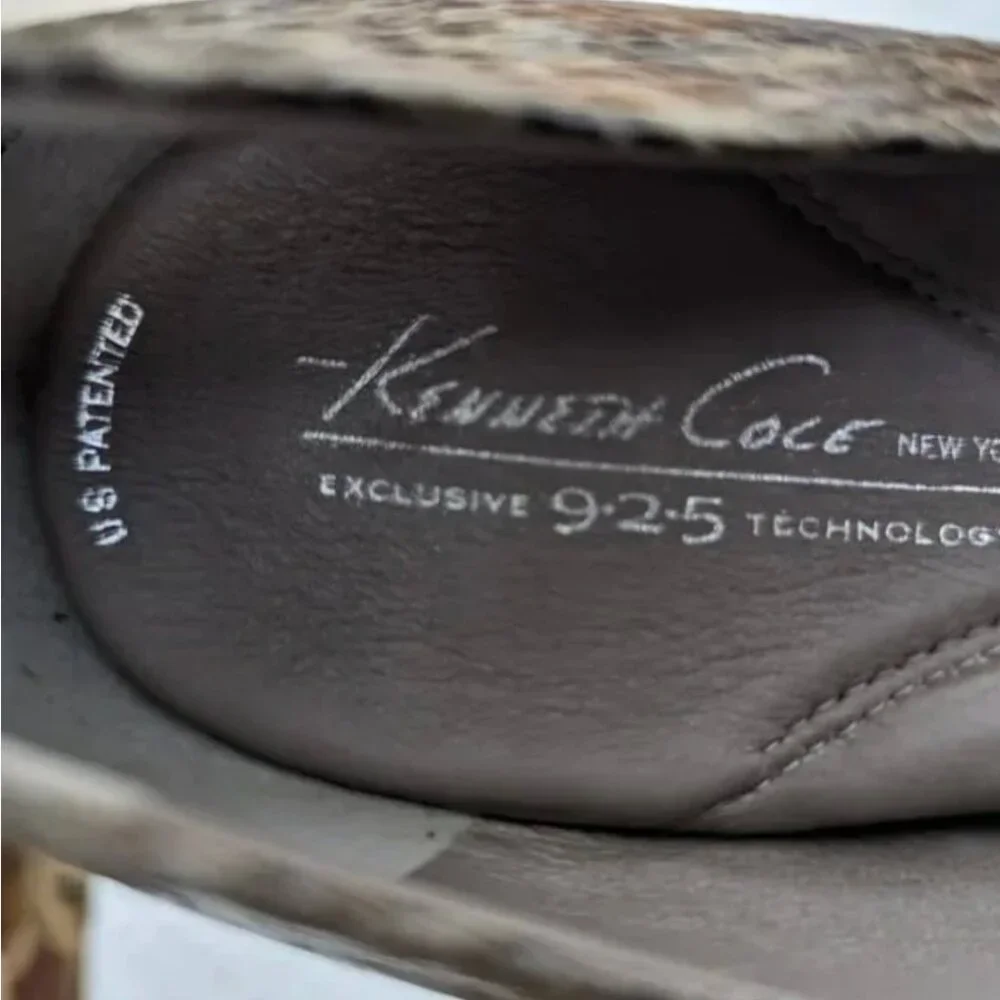 Kenneth Cole faux snake skin  peep toe leather heel 8.5 - Picture 4 of 7